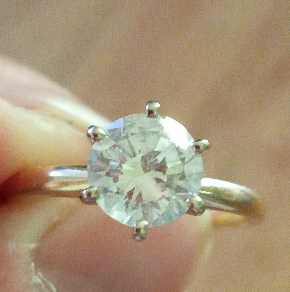 1.47ct Diamond 14k Yellow Gold Solitaire Ring